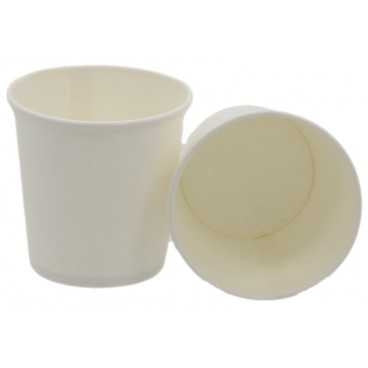 Pahare din carton cu perete simplu albe 62 mm 4oz 62 x 60 mm 120cc 50 20 bx