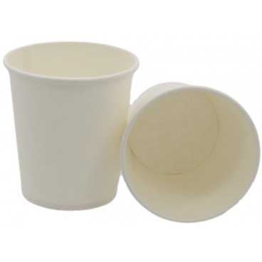 Pahare din carton cu perete simplu albe 73 mm 7oz 73 x 78 mm 210cc 50 20 bx