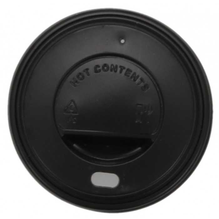 Capace din ps negre cu orificiu pentru bauturi calde 80 mm b 80 x 20 mm orificiu cafea 100 10 bx