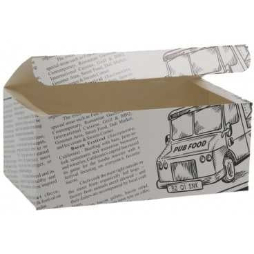 Meniuri din carton cu clapeta ziar 145 x 85 x 60 mm b 145 x 85 x 60 mm 400 1 bx