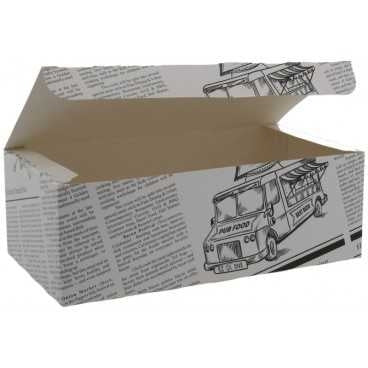 Meniuri din carton cu clapeta ziar 225 x 120 x 77 mm b 225 x 120 x 77 mm 200 1 bx