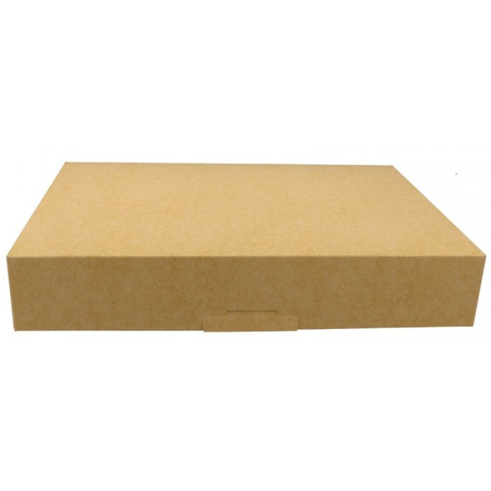 Cutii din carton kraft natur albit capac atasat m3525 b 350 x 250 h60 mm - ca 25 4 bx