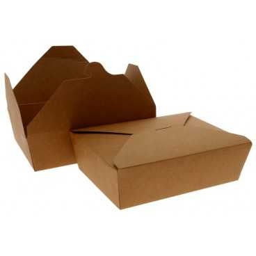 Meniuri din carton cu 4 clapete 1300cc kraft natur 215 x 160 x 63 mm 1300 cc 50 4 bx