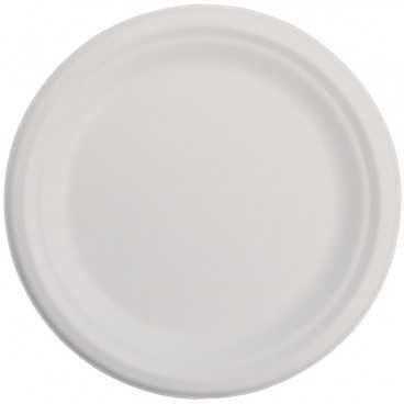 Farfurii biodegradabile din trestie de zahar albe rotunde 220 mm t 220mm 50 10 bx