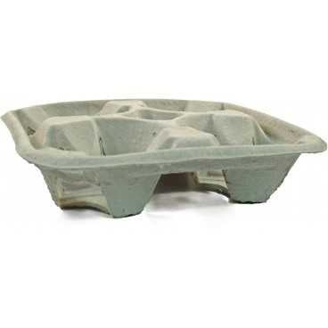 Suporti din cofraj de carton pentru 4 pahare natur 225 x 225 x 45 mm 4 pahare 50 6 bx