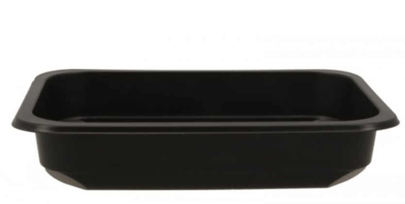 Caserole termosudabile din PP, negre, pentru catering, M187-36C1, 187x137x36 mm, 1C, 50 buc/set