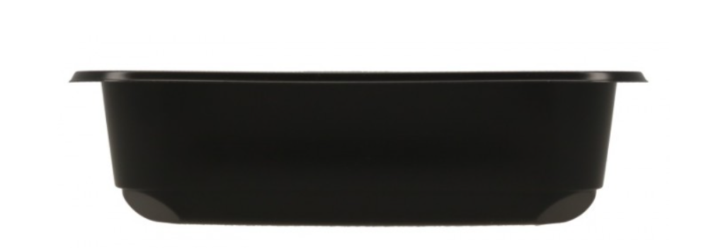 Caserole termosudabile din PP, negre, pentru catering, M187-50C1, 187x137x50 mm, 1C, 50 buc/set