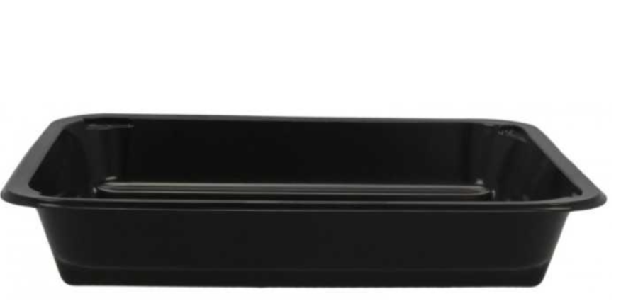 Caserole termosudabile din PP, negre, pentru catering, M2272-40C1, 227x178x40, - 2 mm, 50 buc/set