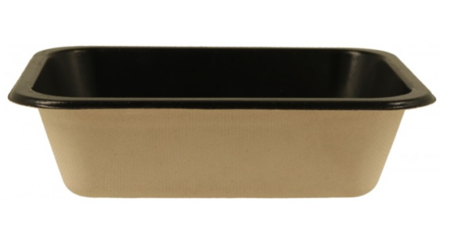 Caserole BIO+PBAT negru, termosudabile, M187137-50, 1 C, 187x137x50 mm, 50 buc/set