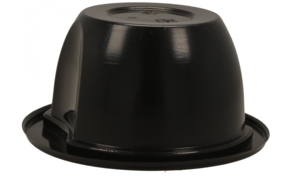 Boluri termosudabile din PP, negre, cu manere, D150-20, H70 mm, 640cc, 50 buc/set