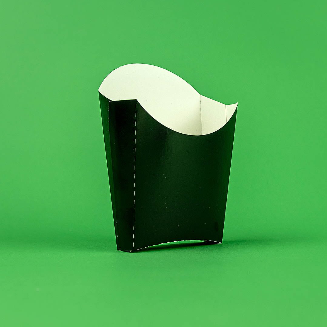 Cutii din carton negru pentru cartofi 250CC , 200 buc/set, 6 set/bax