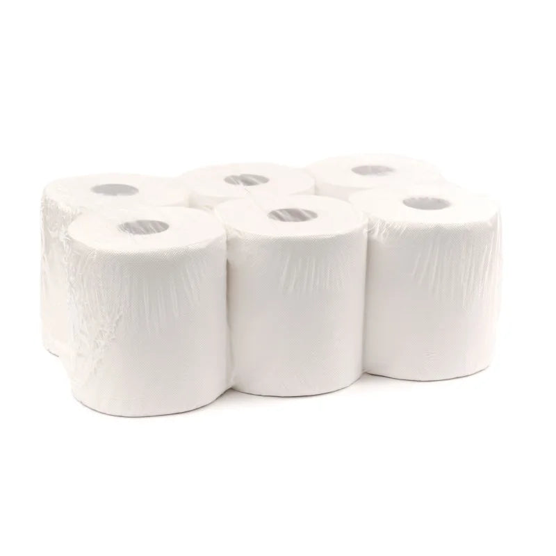 Prosoape hârtie , culoare albă, 2 straturi, 6 role/bax
