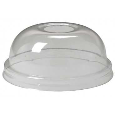 Capace din polietilena  transparente  dome cu gaura     95 mm  b     95 x 43 mm   cg  100 10 bx