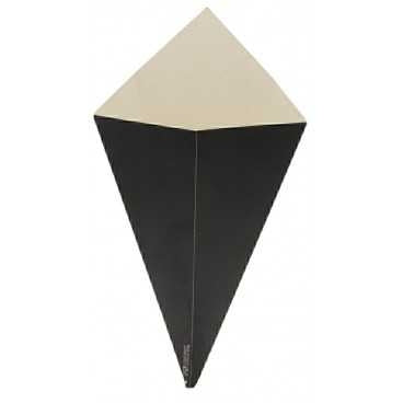 Corneturi din carton  negre  hexagon  m 250  l 270x160mm 250gr  200 6 bx