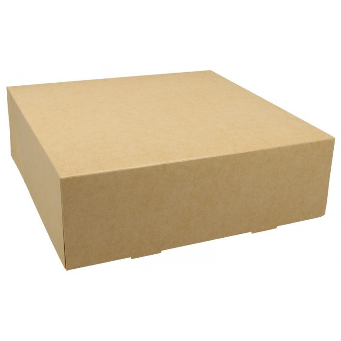 Cutii din carton  kraft natur albit  capac atasat  m0250  b  250 x 250  h80 mm - ca  25 6 bx