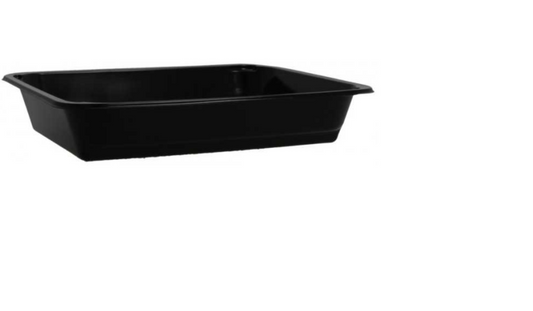 Caserole termosudabile din PP, negre, pentru catering, M2272-40C1, 227x178x40, - 2 mm, 50 buc/set