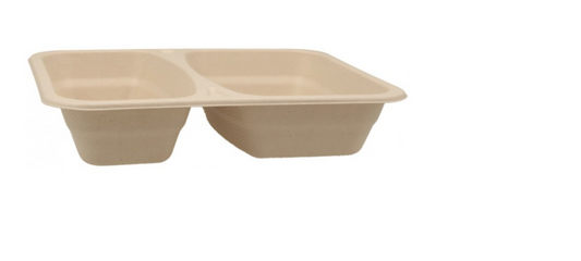 Caserole termosudabile, biodegradabile, M227-45C2, 227x178x45 mm, 2C, 50 buc/set