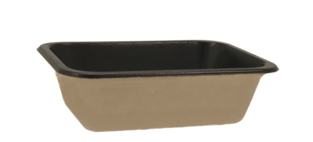 Caserole BIO+PBAT negru, termosudabile, M187137-50, 1 C, 187x137x50 mm, 50 buc/set