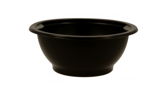 Boluri termosudabile din PP, negre, cu manere, D150- 16 oz, D150x50 mm, 500cc, 50 buc/set