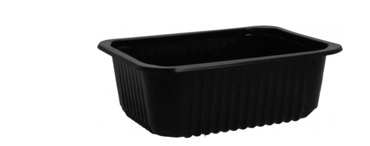 Caserole termosudabile din PP, negre, pentru industrie, M187-60,187 x 137 x 60 mm /450,  50 buc/set