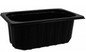 Caserole termosudabile din PP, negre, pentru industrie, GN 1/4, M260-100, T: 260 x 160 x 100 mm /100 1/BX