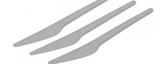 Tacamuri vrac din CPLA, albe, cutite, 168 mm, 50 buc/set