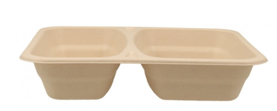 Caserole termosudabile, biodegradabile, M227-45C2, 227x178x45 mm, 2C, 50 buc/set