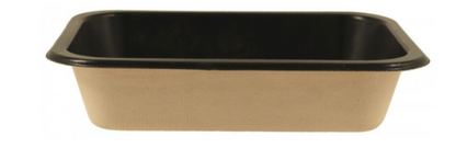 Caserole BIO+PBAT negru, termosudabile, M187-40, 1 C, 187x137x40 mm, 50 buc/set