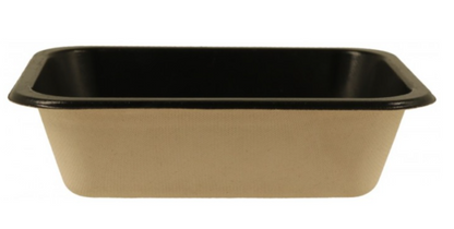 Caserole BIO+PBAT negru, termosudabile, M187137-50, 1 C, 187x137x50 mm, 50 buc/set