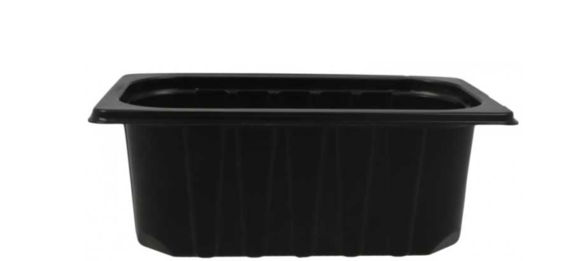 Caserole termosudabile din PP, negre, pentru industrie, GN 1/4, M260-100, T: 260 x 160 x 100 mm /100 1/BX