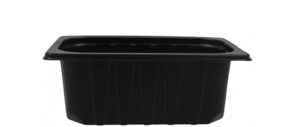 Caserole termosudabile din PP, negre, pentru industrie, GN 1/4, M260-100, T: 260 x 160 x 100 mm /100 1/BX